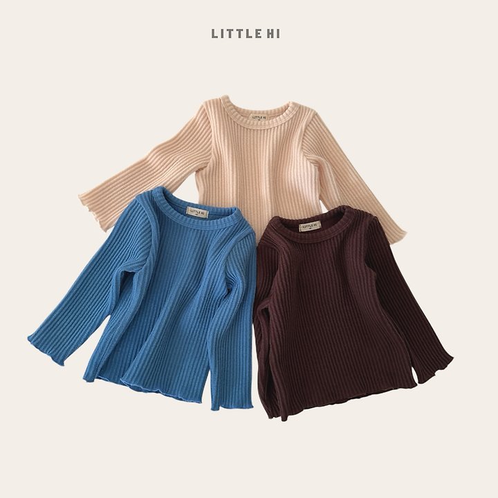 Little Hi - Korean Children Fashion - #Kfashion4kids - Wafe Big Rib Tee - 4