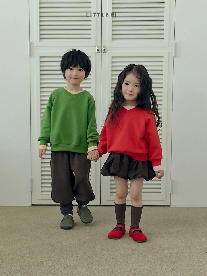 Little Hi - Korean Children Fashion - #magicofchildhood - Kids V-neck Sweatshirts - 9