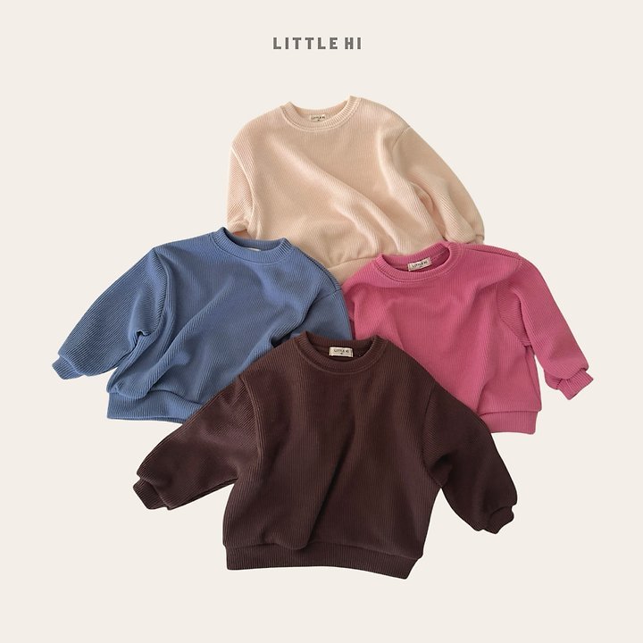 Little Hi - Korean Children Fashion - #littlefashionista - Texture Sweatshirts - 4