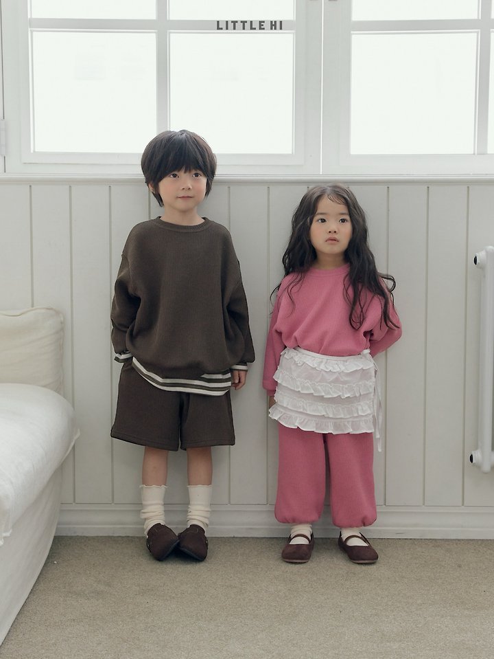 Little Hi - Korean Children Fashion - #prettylittlegirls - Texture Sweatshirts - 6