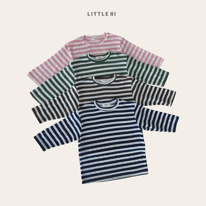 Little Hi - Korean Children Fashion - #minifashionista - Autumn Stripe Tee - 4