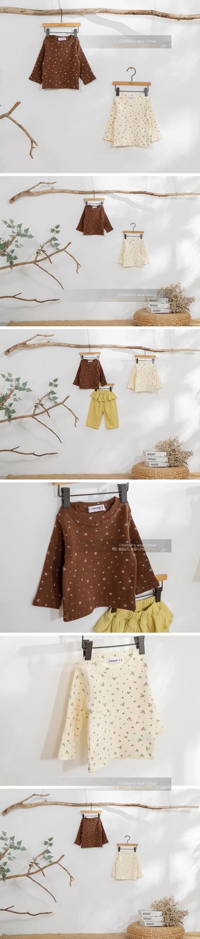 London I - Korean Children Fashion - #fashionkids - Mini Flower Tee