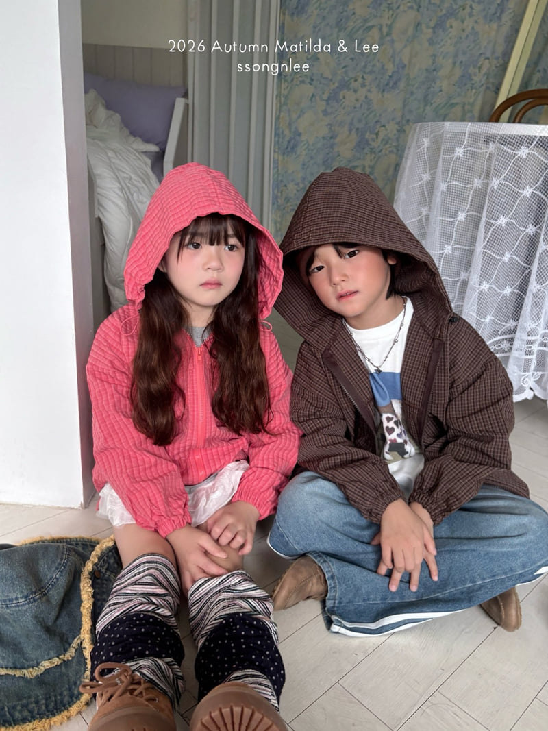 Matilda & Lee - Korean Children Fashion - #Kfashion4kids - Check Hooded Jacket - 6
