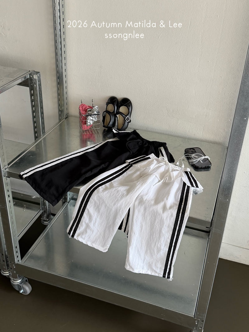 Matilda & Lee - Korean Children Fashion - #Kfashion4kids - Lace Line Track Pants - 9