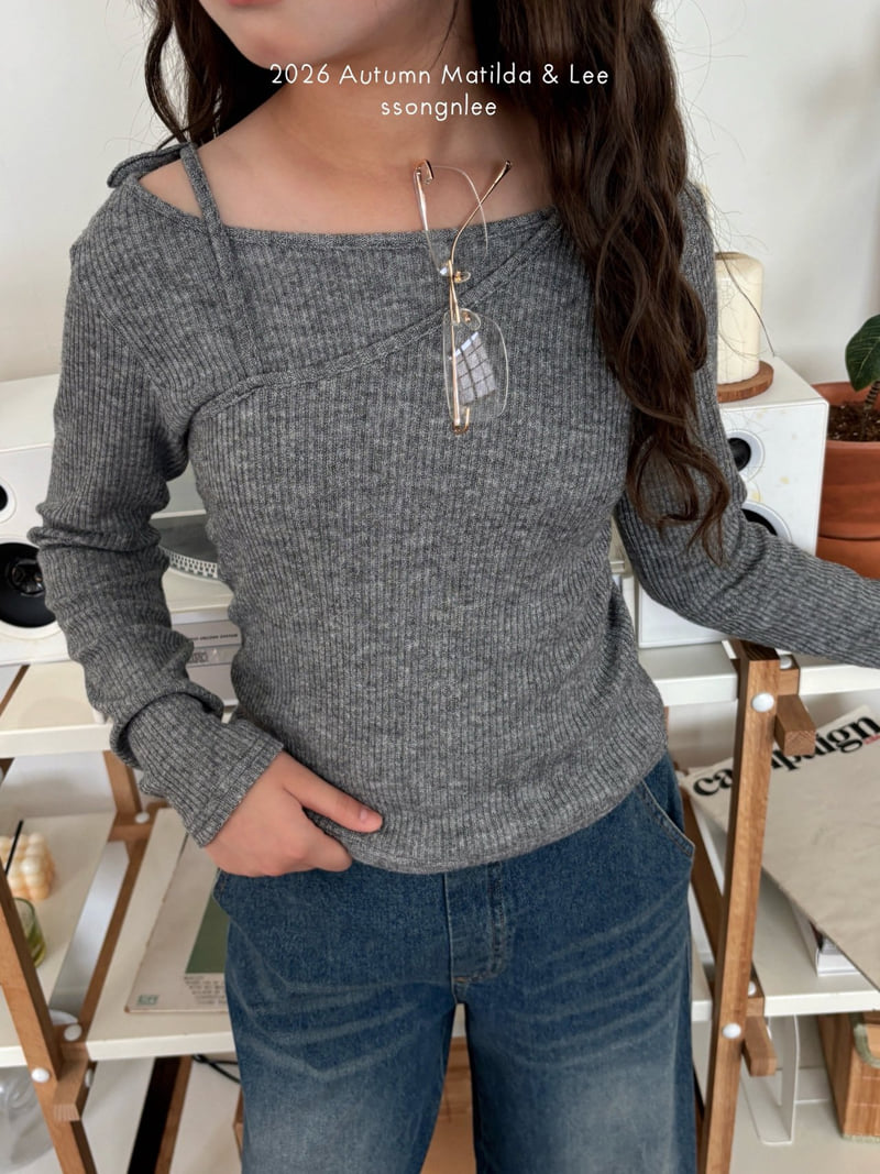 Matilda & Lee - Korean Children Fashion - #Kfashion4kids - Hailey Asymmetric Ribbed Tee