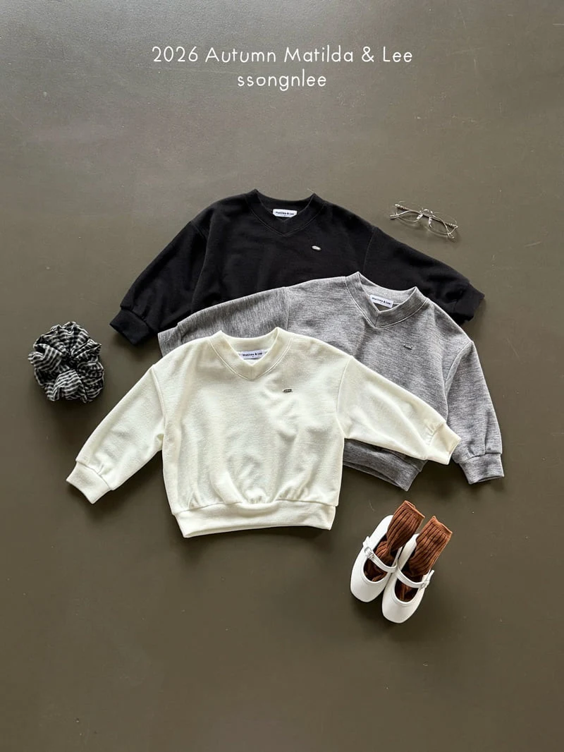 Matilda & Lee - Korean Children Fashion - #Kfashion4kids - V-Neck Sweatshirt - 10
