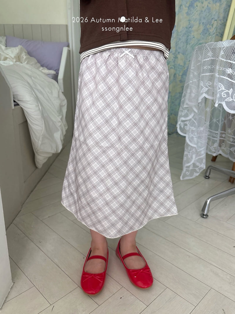 Matilda & Lee - Korean Children Fashion - #Kfashion4kids - Check Ribbon Skirt - 8