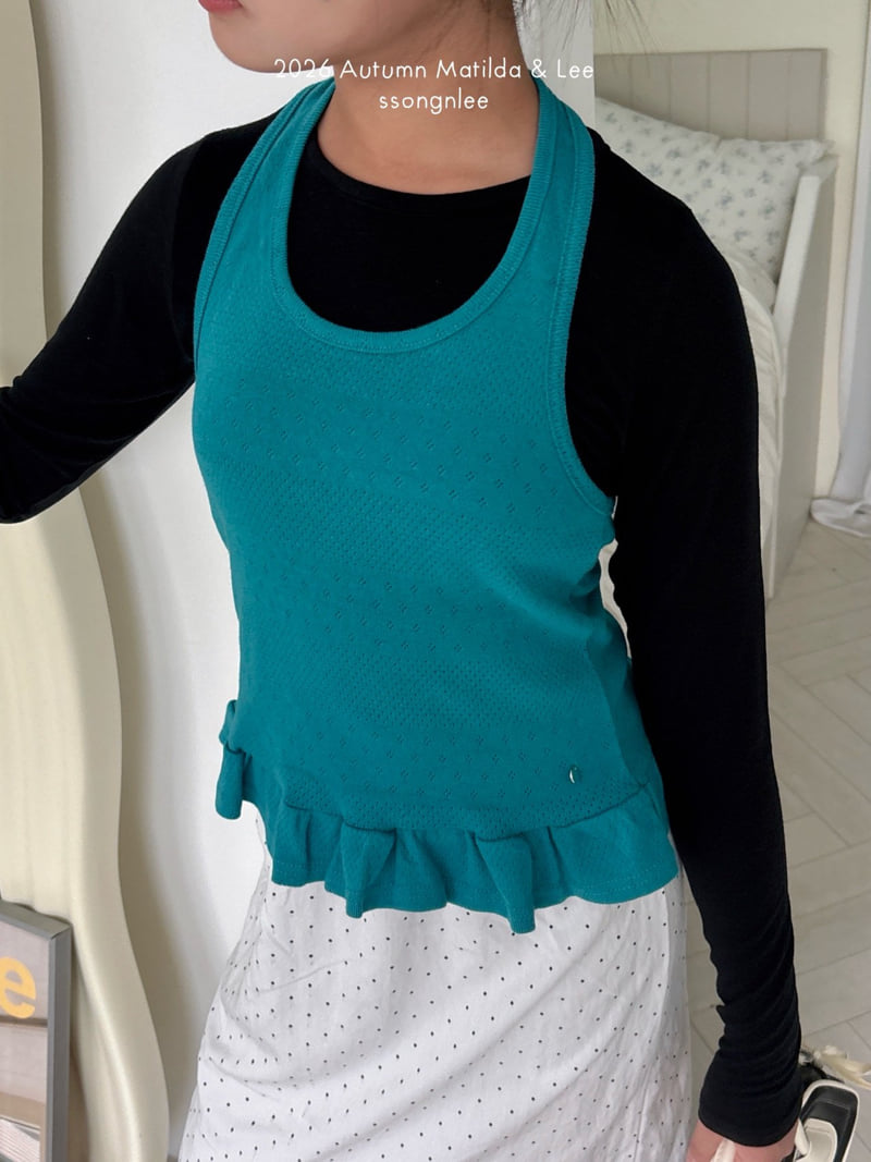 Matilda & Lee - Korean Children Fashion - #Kfashion4kids - Frill Halter Tee