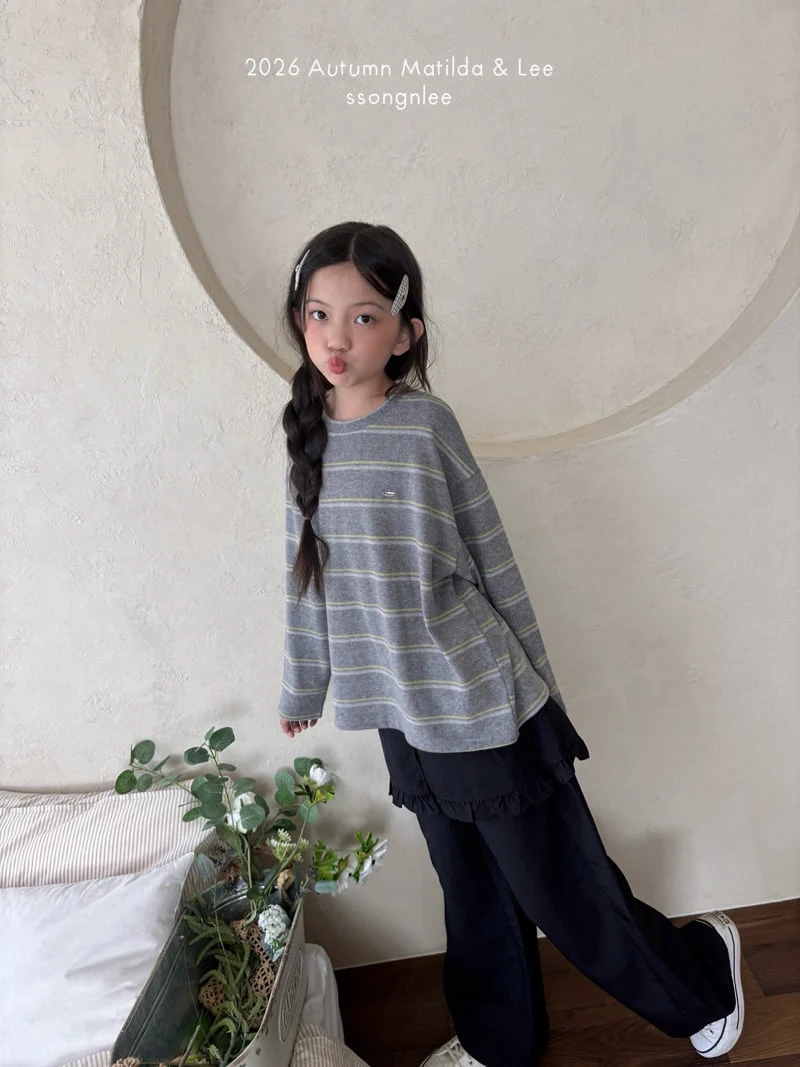 Matilda & Lee - Korean Children Fashion - #Kfashion4kids - Happy Stripe Knit Tee - 10