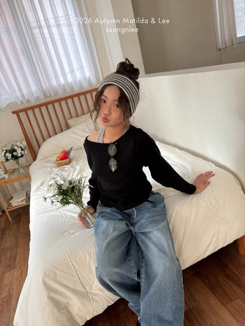 Matilda & Lee - Korean Children Fashion - #Kfashion4kids - Knit Off-Shoulder - 5