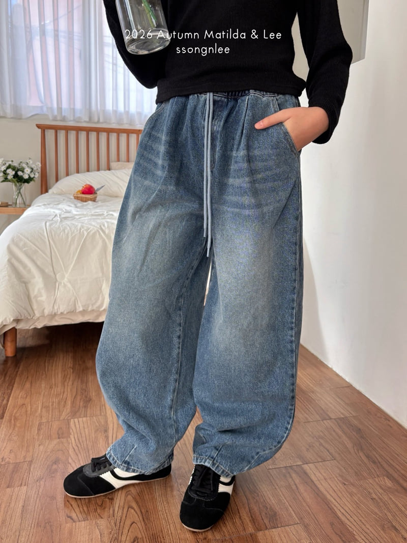Matilda & Lee - Korean Children Fashion - #childofig - New Banding Denim Pants - 10