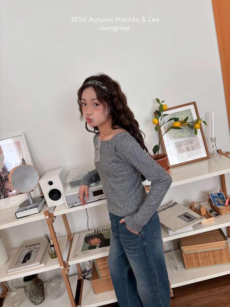 Matilda & Lee - Korean Children Fashion - #childofig - Hailey Asymmetric Ribbed Tee - 7