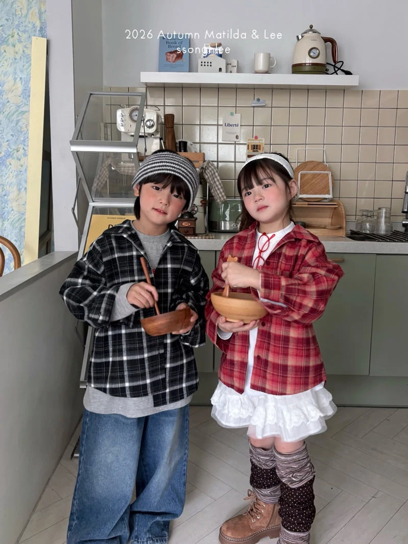 Matilda & Lee - Korean Children Fashion - #childofig - Biker Check Shirt - 8