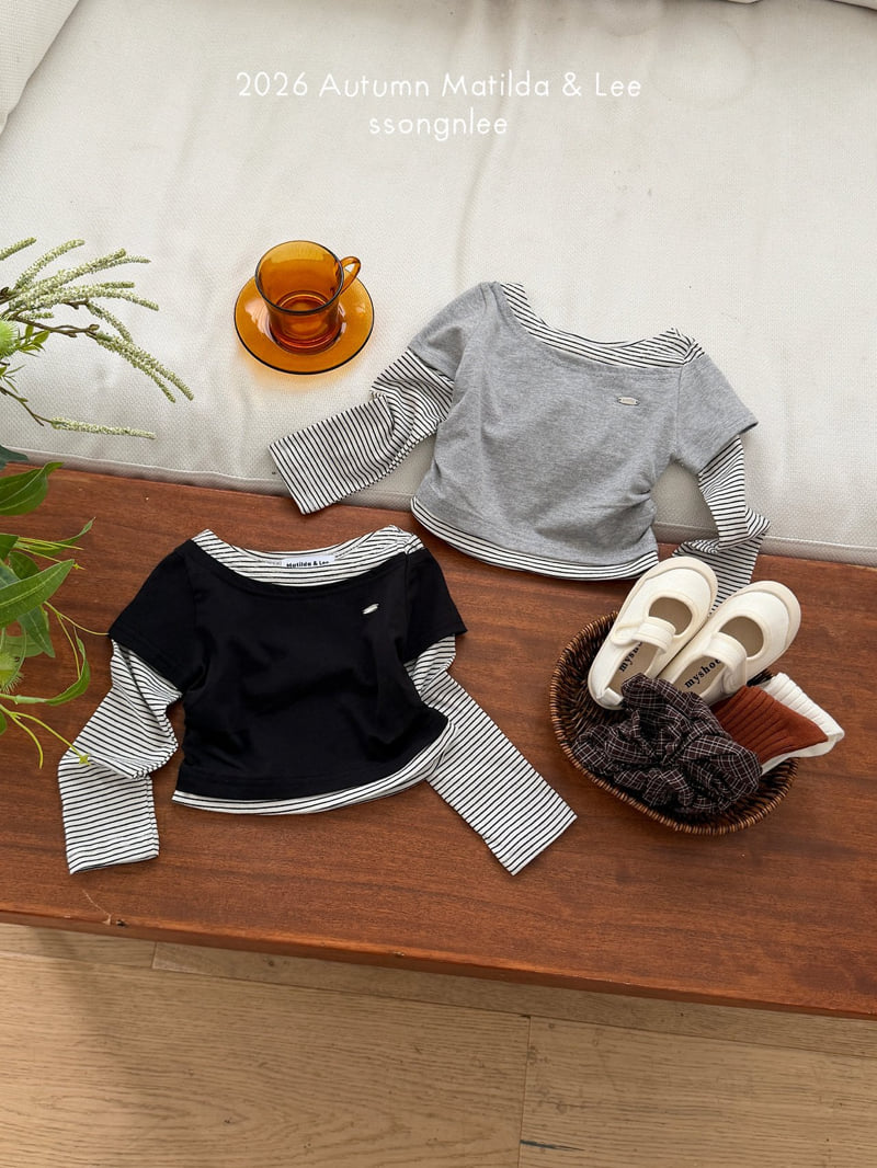 Matilda & Lee - Korean Children Fashion - #childrensboutique - Layered Stripe Tee - 10