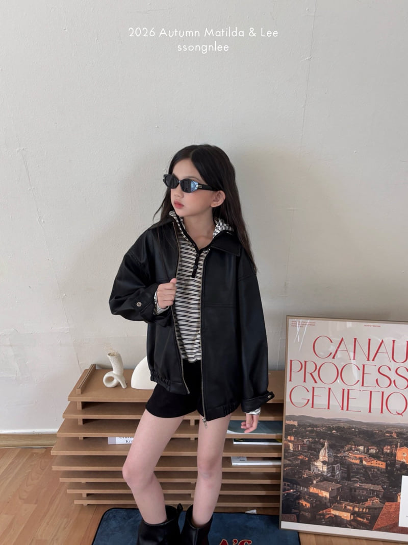Matilda & Lee - Korean Children Fashion - #childofig - Leather Blouson - 4