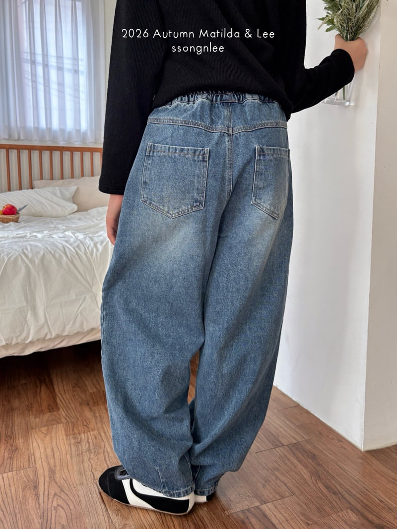Matilda & Lee - Korean Children Fashion - #childrensboutique - New Banding Denim Pants - 12