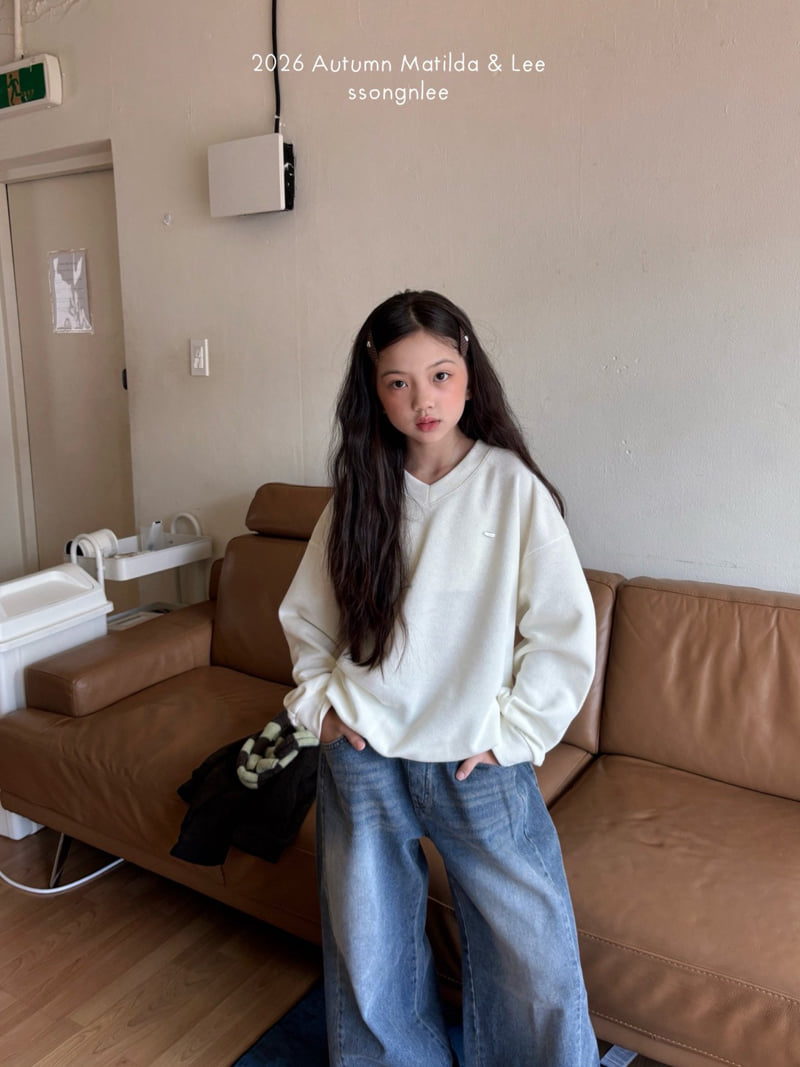 Matilda & Lee - Korean Children Fashion - #childrensboutique - V-Neck Sweatshirt - 3