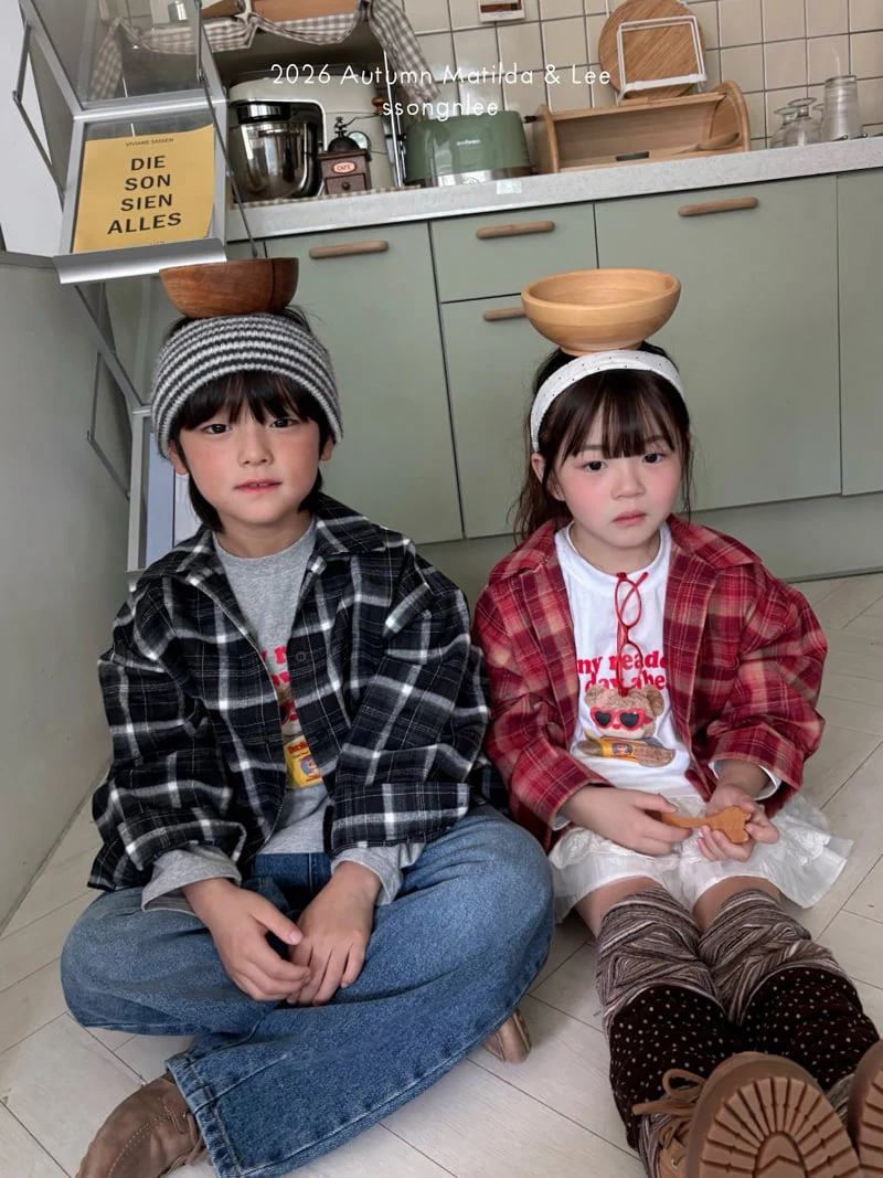 Matilda & Lee - Korean Children Fashion - #childrensboutique - Biker Check Shirt - 9