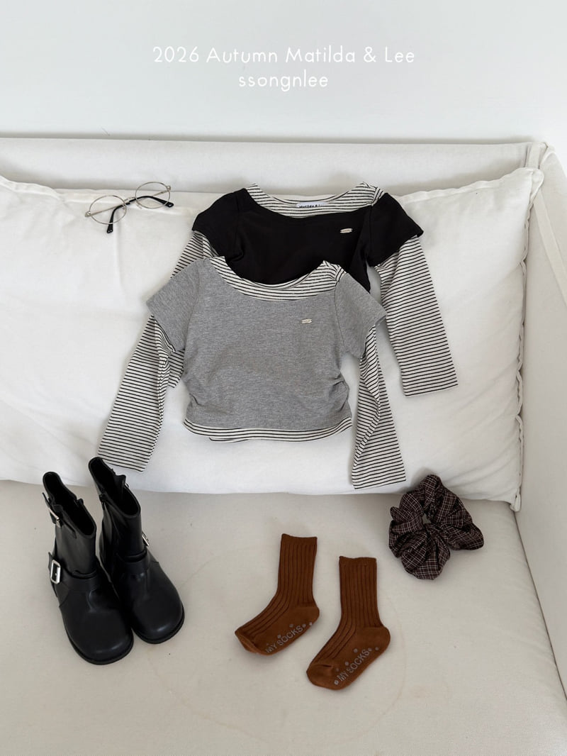 Matilda & Lee - Korean Children Fashion - #designkidswear - Layered Stripe Tee - 11