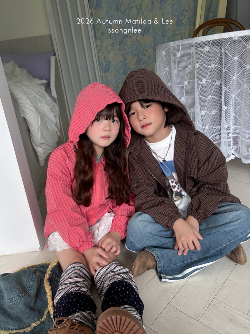 Matilda & Lee - Korean Children Fashion - #discoveringself - Check Hooded Jacket
