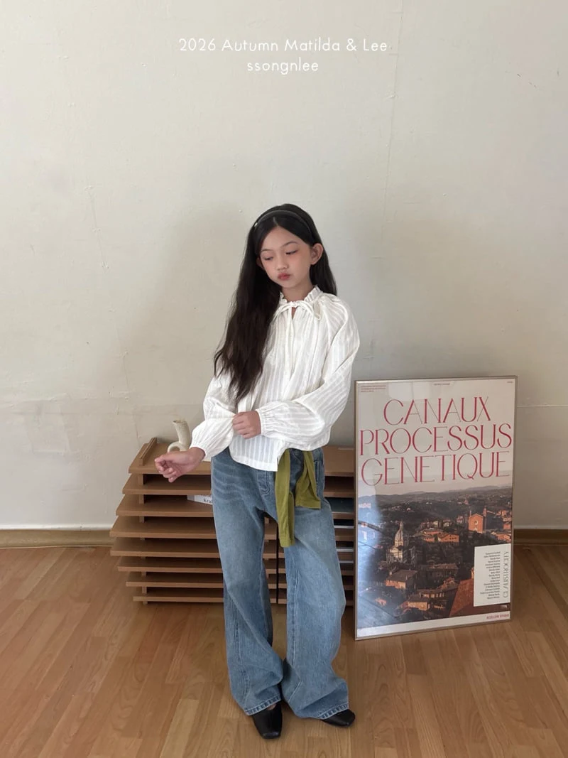 Matilda & Lee - Korean Children Fashion - #discoveringself - Cut-Line Denim Pants - 7