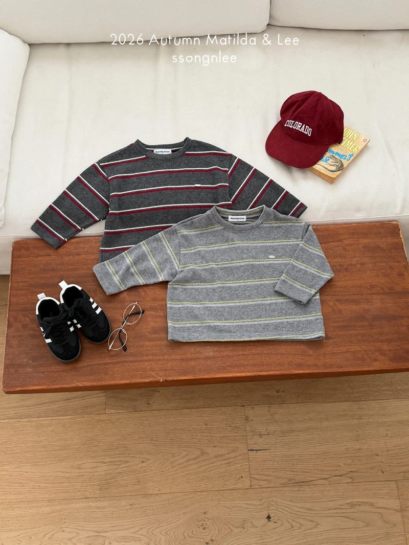 Matilda & Lee - Korean Children Fashion - #discoveringself - Happy Stripe Knit Tee - 5