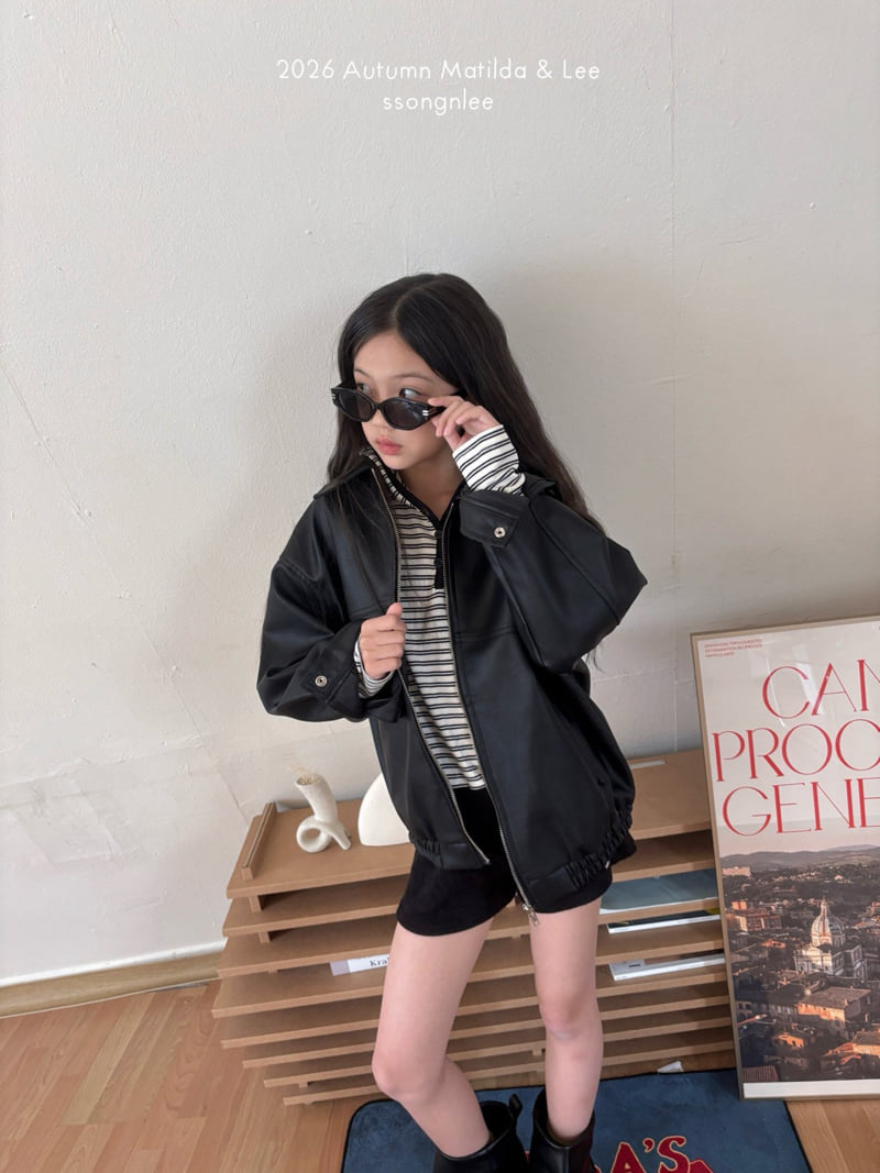 Matilda & Lee - Korean Children Fashion - #fashionkids - Leather Blouson - 7