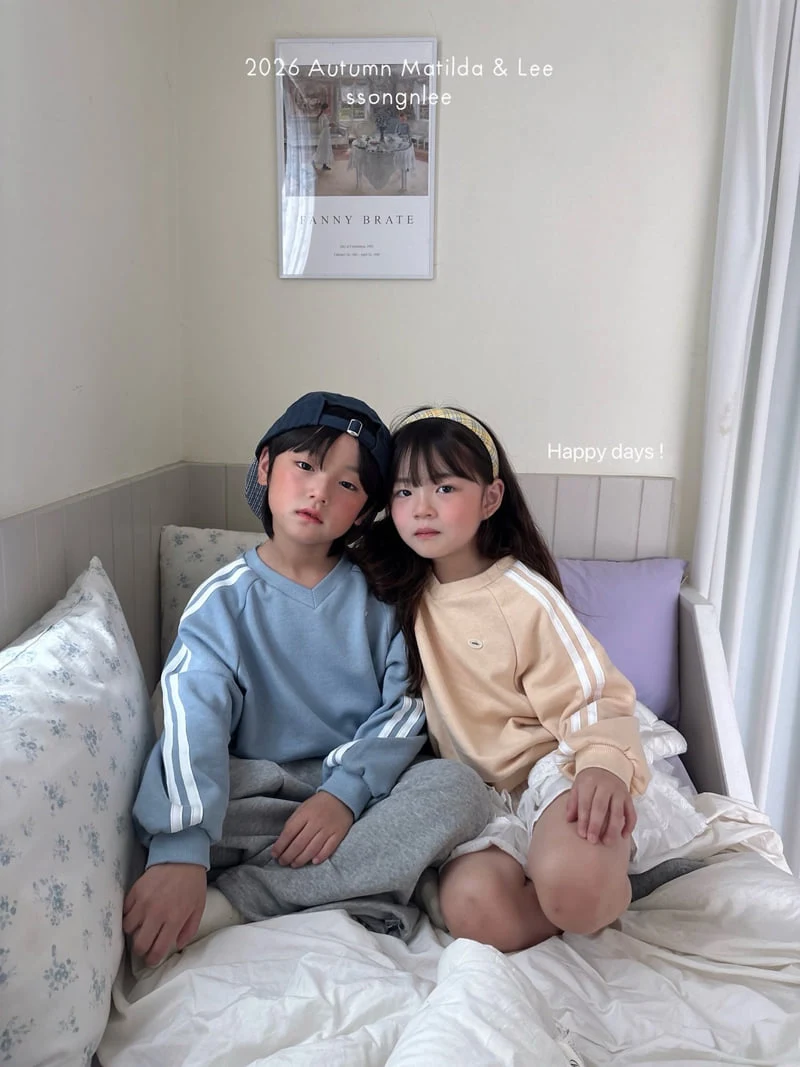 Matilda & Lee - Korean Children Fashion - #fashionkids - Snug Two-Line Sweatshirt - 6