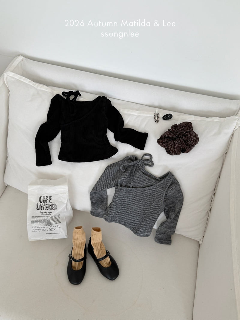 Matilda & Lee - Korean Children Fashion - #fashionkids - Hailey Asymmetric Ribbed Tee - 11