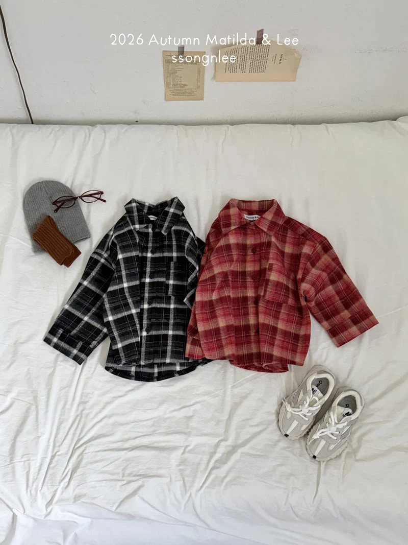 Matilda & Lee - Korean Children Fashion - #fashionkids - Biker Check Shirt - 12