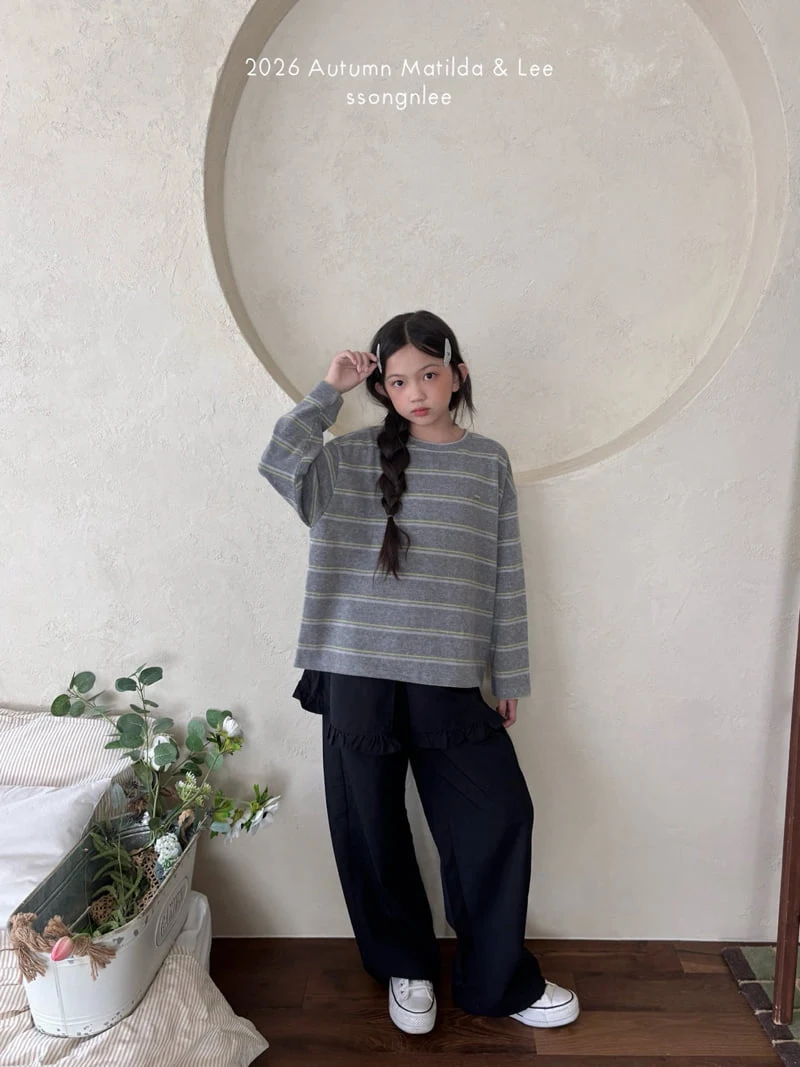Matilda & Lee - Korean Children Fashion - #fashionkids - Happy Stripe Knit Tee - 6