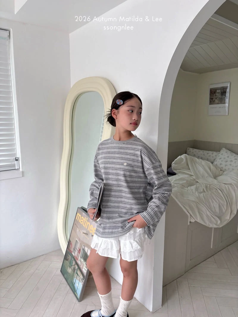 Matilda & Lee - Korean Children Fashion - #kidsshorts - Deli Stripe Tee - 12