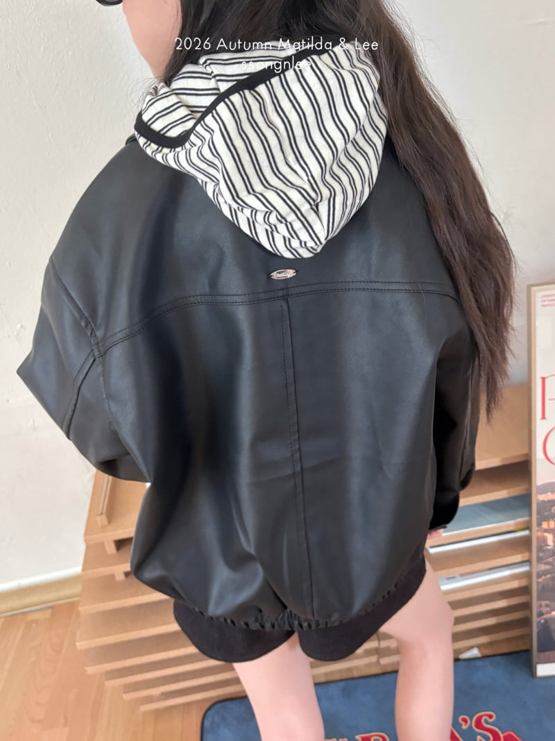 Matilda & Lee - Korean Children Fashion - #kidsshorts - Leather Blouson - 8