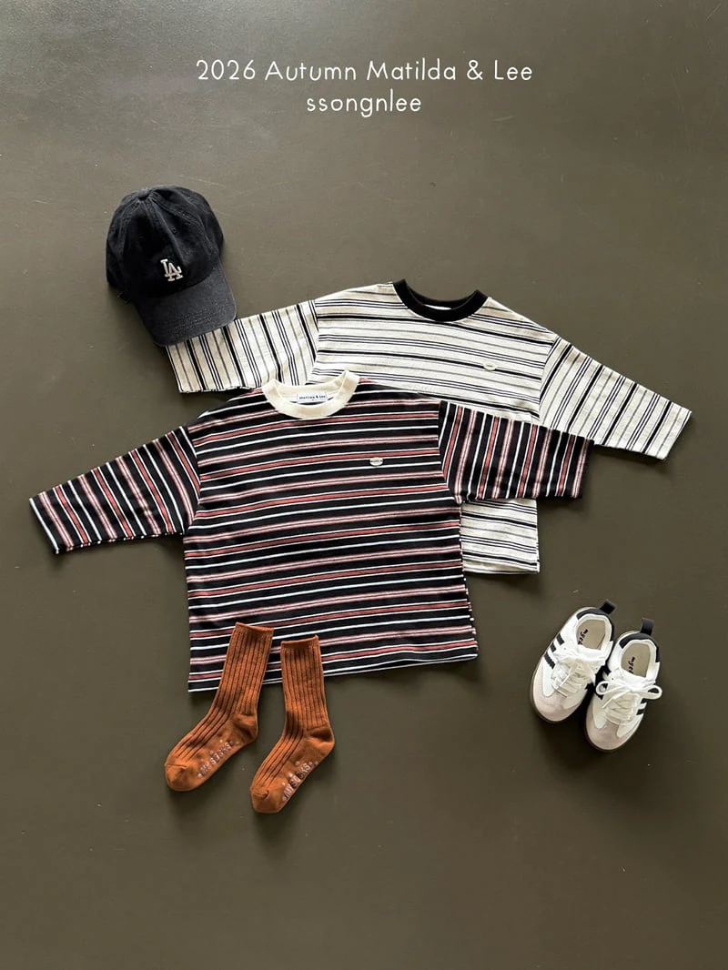 Matilda & Lee - Korean Children Fashion - #kidsshorts - Modern Stripe Tee - 7