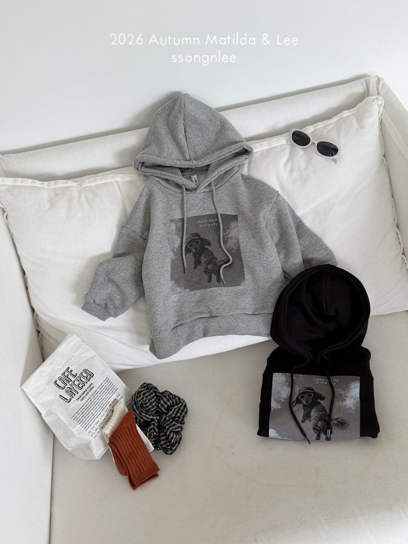 Matilda & Lee - Korean Children Fashion - #kidsshorts - Jumping Dog Hooded Tee - 6