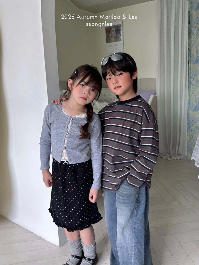 Matilda & Lee - Korean Children Fashion - #kidsshorts - Lace Cardigan Tee - 5