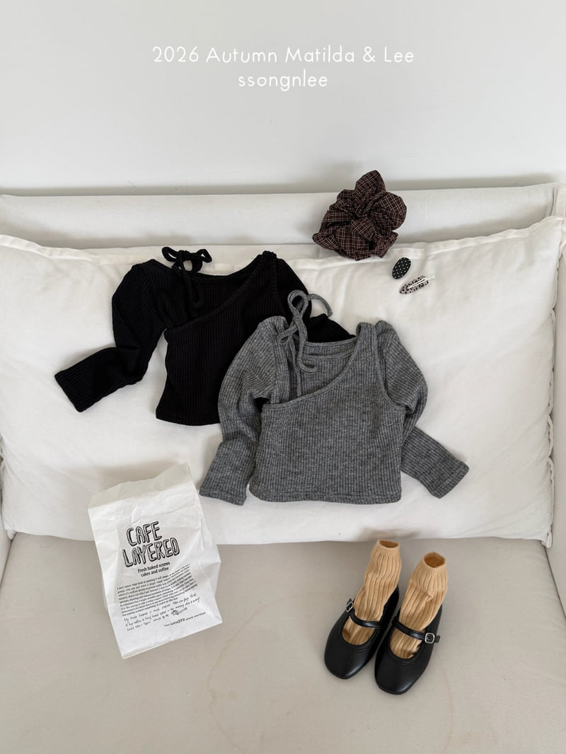 Matilda & Lee - Korean Children Fashion - #kidsshorts - Hailey Asymmetric Ribbed Tee - 12