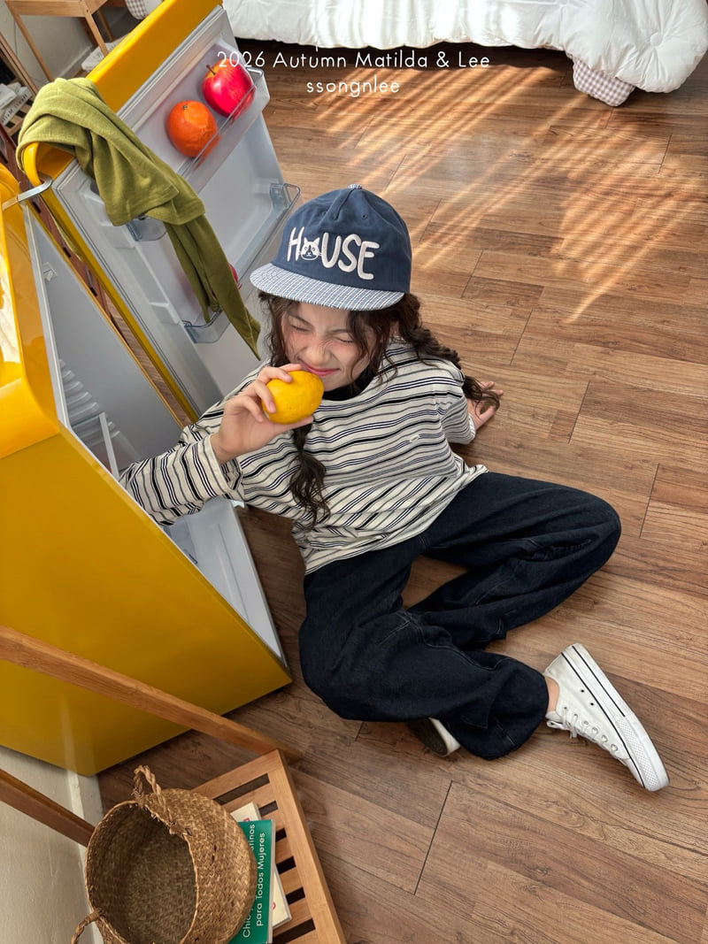 Matilda & Lee - Korean Children Fashion - #kidsshorts - Blue Black Denim Pants - 6