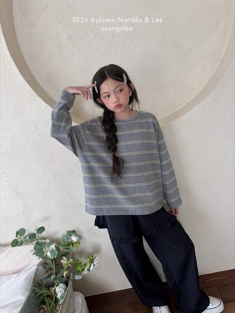 Matilda & Lee - Korean Children Fashion - #kidsshorts - Happy Stripe Knit Tee - 7
