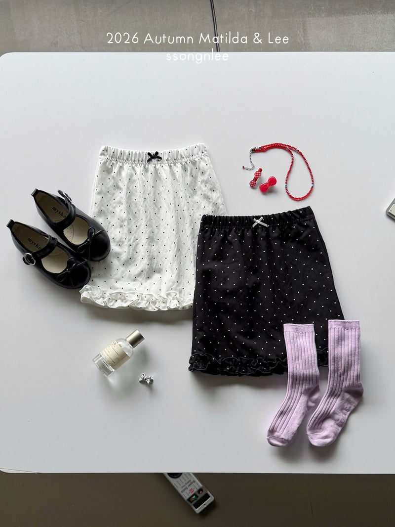Matilda & Lee - Korean Children Fashion - #kidsstore - Dot Frill Skirt - 12
