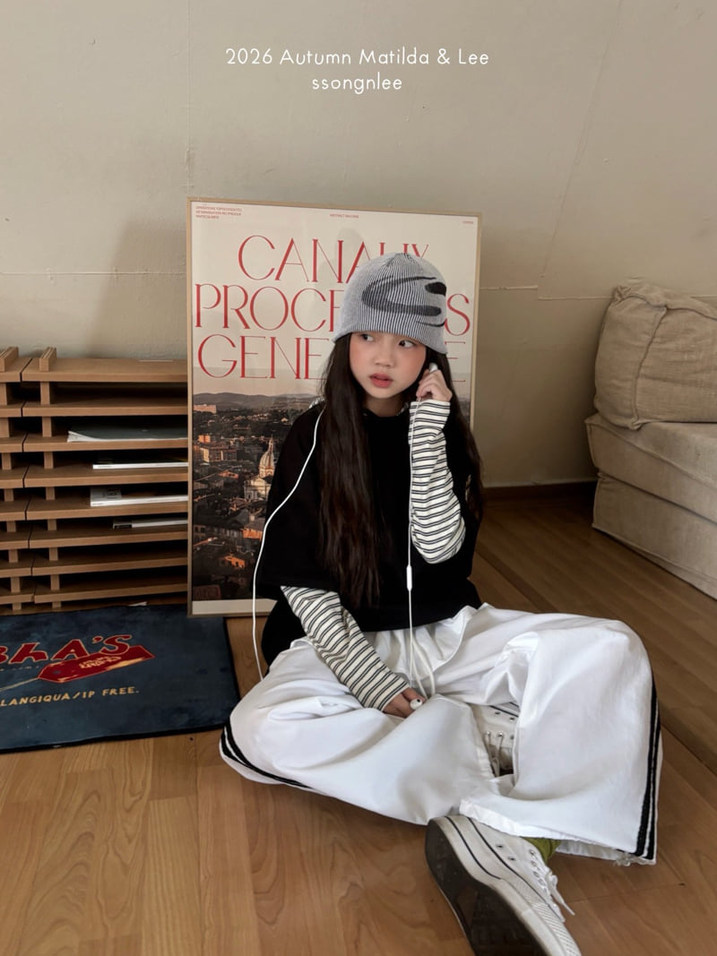 Matilda & Lee - Korean Children Fashion - #kidsstore - Lace Line Track Pants - 7