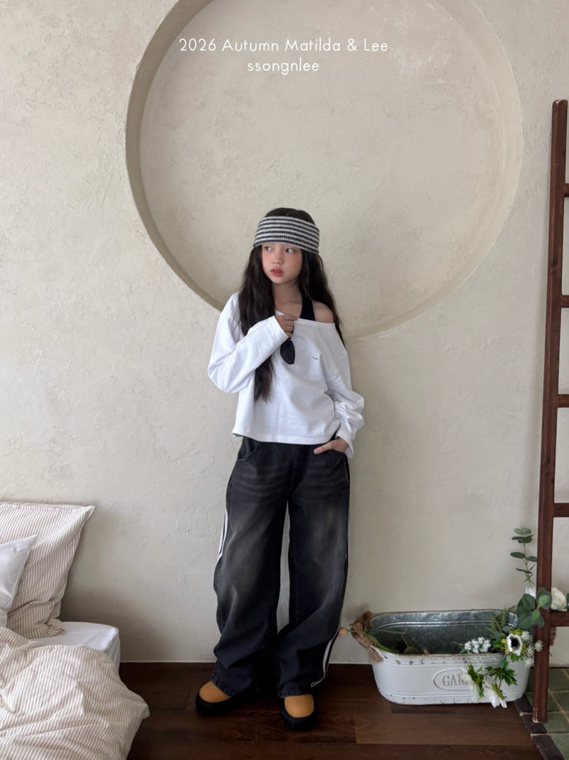 Matilda & Lee - Korean Children Fashion - #kidsshorts - Track Denim Pants - 4