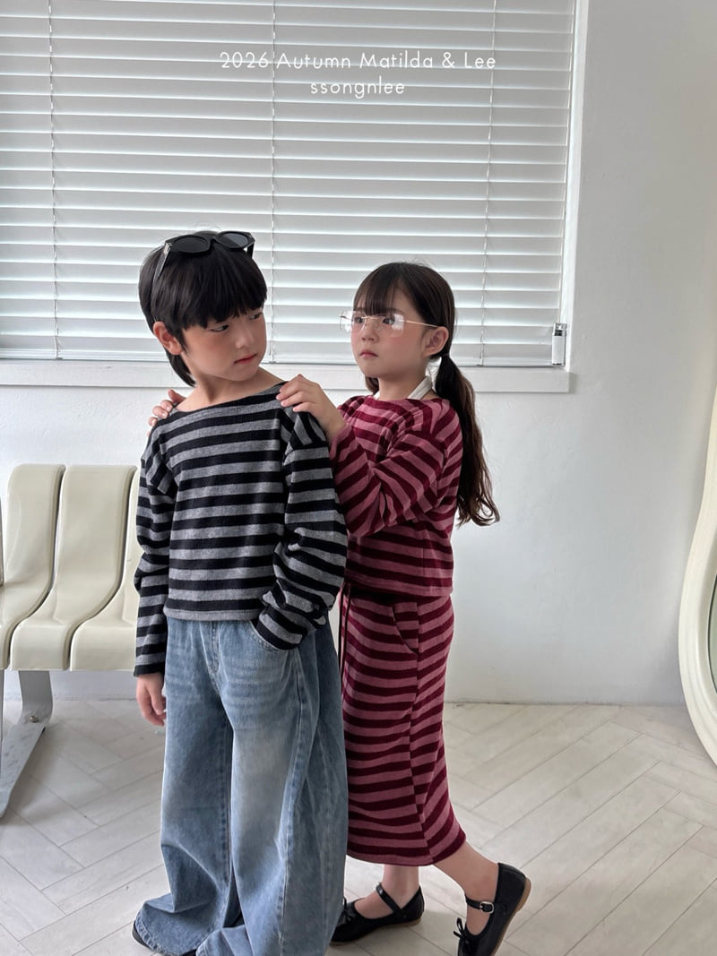 Matilda & Lee - Korean Children Fashion - #kidsshorts - Billy Off-Shoulder Tee - 4
