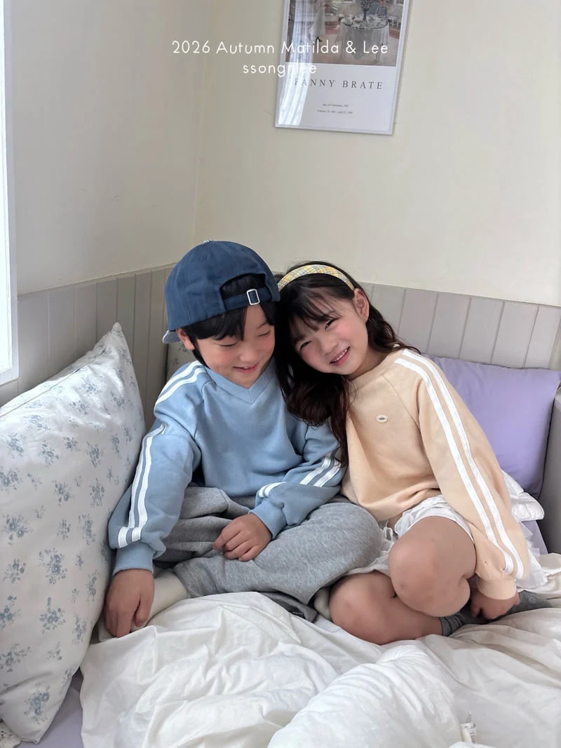 Matilda & Lee - Korean Children Fashion - #kidzfashiontrend - Snug Two-Line Sweatshirt - 9
