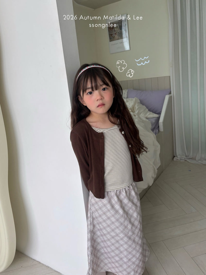 Matilda & Lee - Korean Children Fashion - #kidzfashiontrend - Check Ribbon Skirt - 7