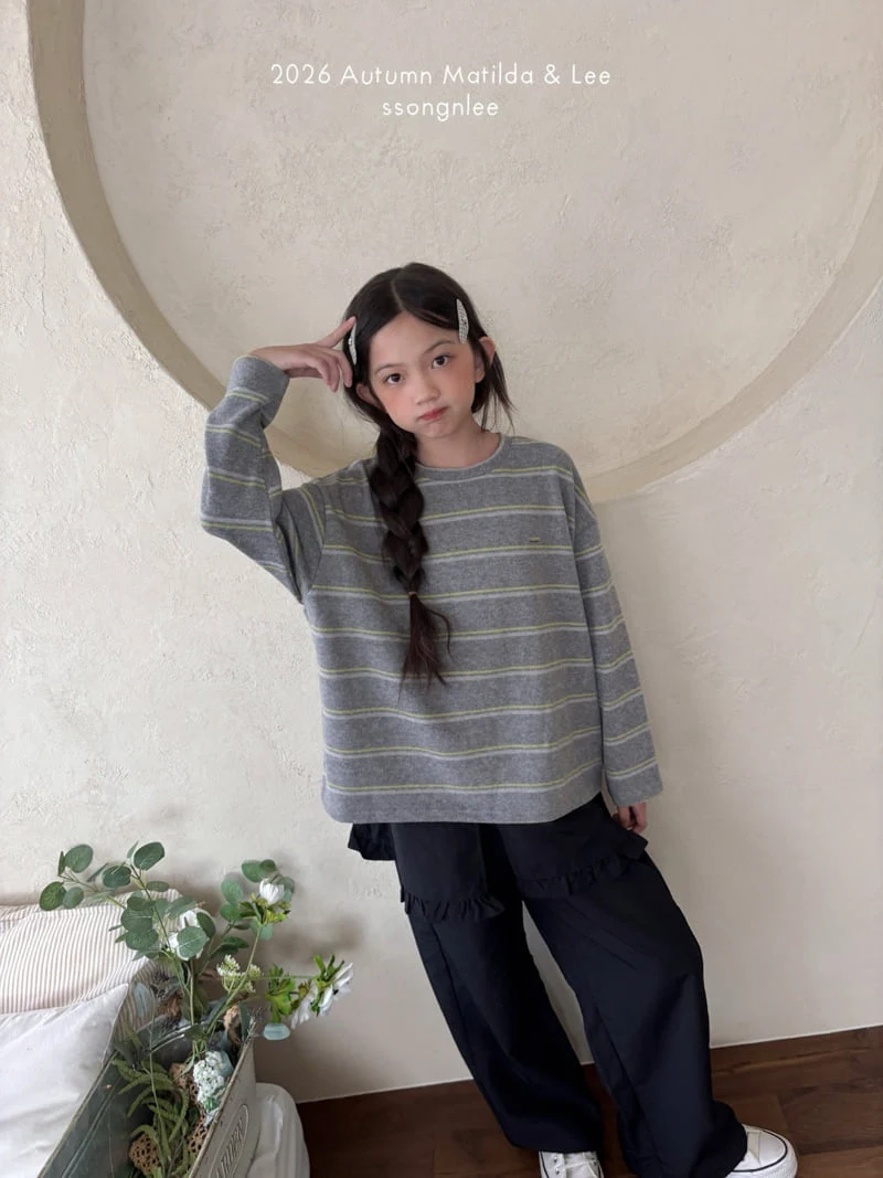 Matilda & Lee - Korean Children Fashion - #kidzfashiontrend - Happy Stripe Knit Tee - 9