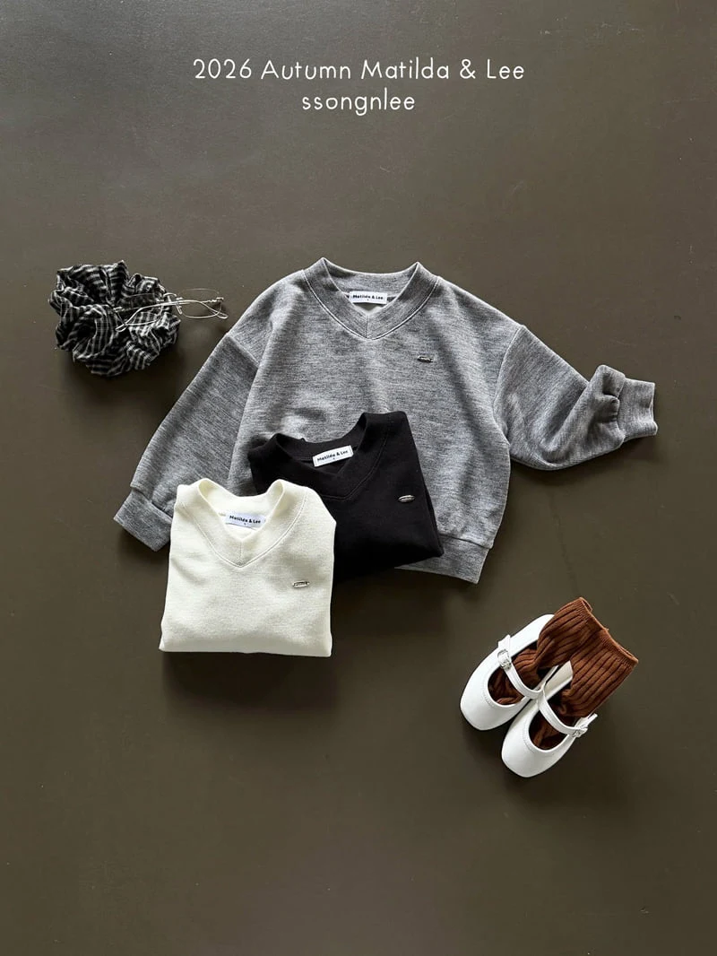 Matilda & Lee - Korean Children Fashion - #littlefashionista - V-Neck Sweatshirt - 11