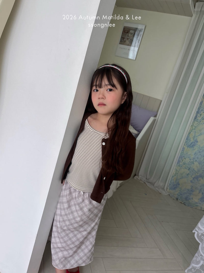 Matilda & Lee - Korean Children Fashion - #littlefashionista - Check Ribbon Skirt - 9