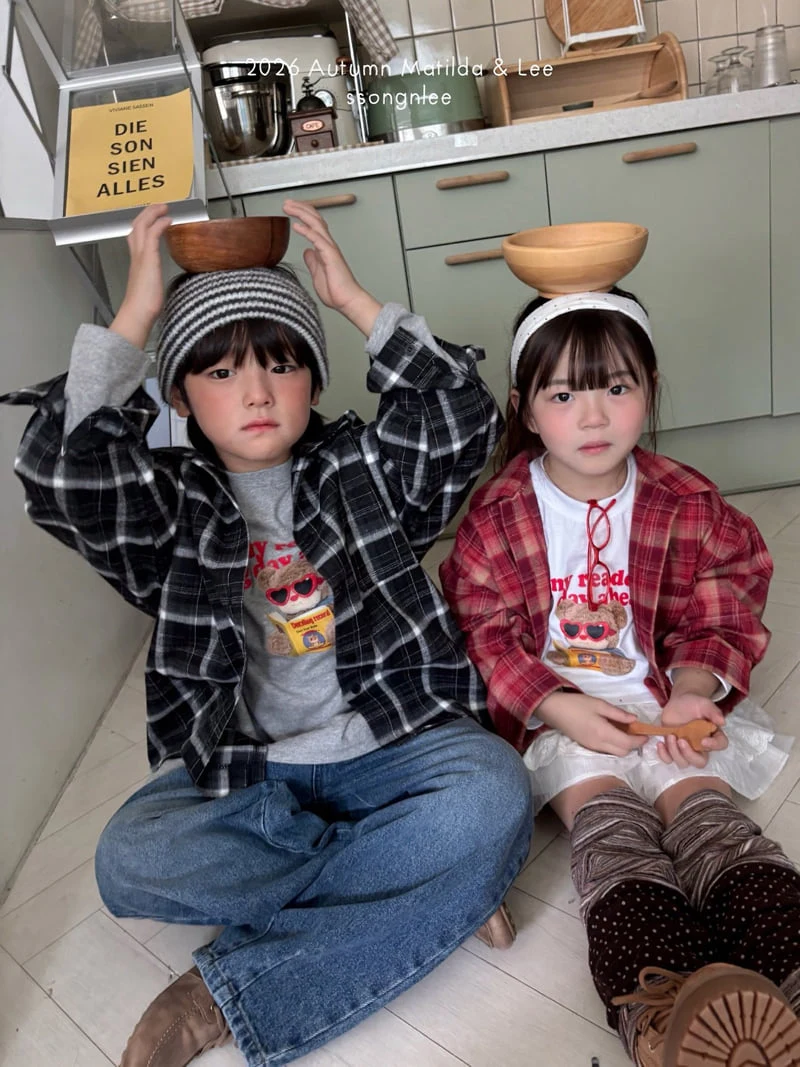 Matilda & Lee - Korean Children Fashion - #littlefashionista - Biker Check Shirt - 3