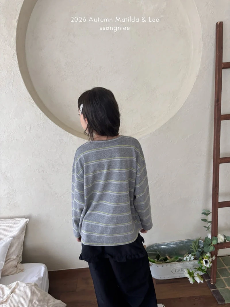 Matilda & Lee - Korean Children Fashion - #littlefashionista - Happy Stripe Knit Tee - 11